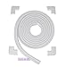 KidKusion Table Cushion | Made in USA | 12 Feet + 4 Corners | Off White | Baby Proof Furniture Edge and Corner Guards