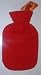 Classic Fleece Covered Hot Water Bottle- RED - Made in Germany