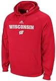 Wisconsin Badgers adidas Red Pindot 2011 Sideline Embroidered Hooded Sweatshirt