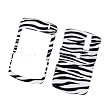 RIM BlackBerry Curve 8300 8310 8320 8330 Snap On Rubberized Protector Hard Case Image Cover Zebra