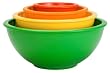 Zak Designs Set of 4 Colorways Small Nested Bowls, Assorted Citrus