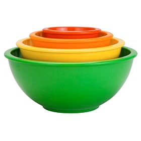 Zak Designs Colorways Mulit-Color Mixing Bowls, Set of 4