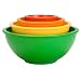 Zak Designs Colorways Mulit-Color Mixing Bowls, Set of 4