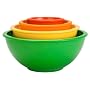Zak Designs Colorways Mulit-Color Mixing Bowls, Set of 4