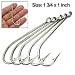 Saltwater Ocean Fishing Hooks Ringed Trolling Hooks 5pcs