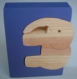 Wooden Animal Alphabet Letters Purple E