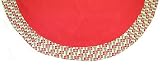 48 Rustic Folk Art Red Christmas Tree Skirt