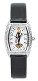 Barbie Children's Black Leather Watch #BC0239TIN