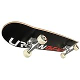 Urban Beach Pro Double Kick Skateboard Black Urban Text