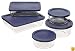 Pyrex Storage 10-Piece Set, Clear with Blue Lids