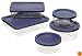 Pyrex Storage 10-Piece Set, Clear with Blue Lids