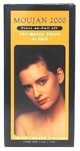 Moujan 2000 Press On Pull Off Pre-waxed Strips for Face 12 Applications