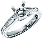 Ladies Round Diamond Engagement Ring .95cttw (CZ ctr)
