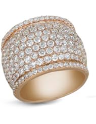 Effy Jewlery 18K Rose Gold Wide Band Diamond Ring, 3.96 TCW Ring size 7