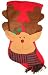 Large 32" Red Felt Reindeer Christmas Stocking