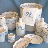 Bone China Bow Design Vanity Set