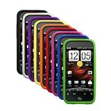 Nine Silicone Cases / Skins / Covers for HTC Droid Incredible ADR6300 – Black, White, Purple, Yellow, Orange, Red, Hot Pink, Blue, Green