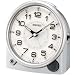 Seiko Bedside Alarm Clock Silver-Tone Metallic Case #QXE011ALH