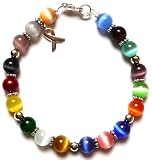 Prepackaged (7 3/4 in.) Cancer Awareness Bracelet 18 Colors, 8mm