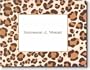 Boatman Geller Folded Note Personalized Stationery - Brown Leopard