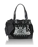 Juicy Couture Scottie Bling Black Velour Daydreamer Tote