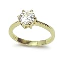 18K Yellow Gold Tiffany CZ Engagement Ring