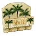 Palm Tree Mail Rack Key Holder Tropical Letter Decor Palmtree Hawaiian Hawaii Beach Ocean Breeze Postal Post Office Mail Media Storage Keychain Peg Rack Key Chain Hooks