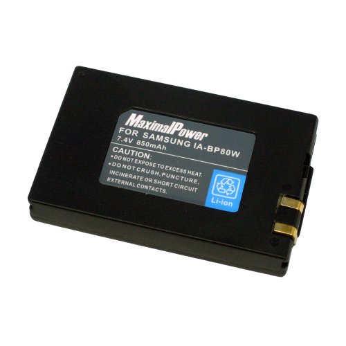Maximal Power DB SAM BP80W Replacement Lithium Battery for Samsung IA-BP80W IA-BP80WA