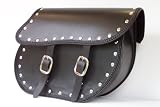 Large Slant Classsic Saddlebag.Studs on Flap and Front .Quick Release Buckles