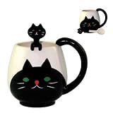CAT Ceramic Mug & Spoon Set (Japan)