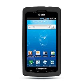 Black Silicone Case / Skin / Cover for Samsung Captivate SGH-I897