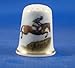 Porcelain China Collectable Thimble - Team Chaser Horse - Free Gift Box