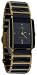 Mens 18K Tungsten Oniss Swiss Movement Tungsten Black with Yellow Gold Trim Genuine Diamonds Sapphire Watch