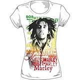 IMAGE OF Bob Marley - Sepia Rasta Womens T-Shirt in White, Size: Small, Color: White