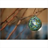 Aurora Glw Solar String Light Sea Glass/White LED