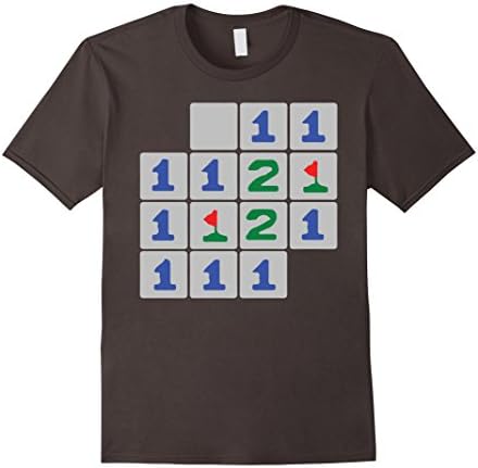 Men's Old School Vintage Minesweeper PC Game Bomb Escape T-Shirt 3XL Asphalt