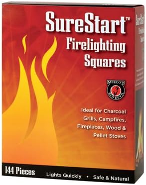 Meeco's Red Devil Firelighting Squares - 8 Boxes of 144 Squares, Model# 419C