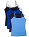 4 Pack Active Shelf Bra Cami Set Cotton Spandex