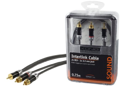 K&ouml;nig Audio Kabel (2x Cinch, 0,75 m) Preisvergleich