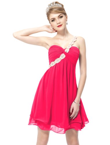 Ever Pretty Macrame One Shoulder BNWT Rhinestones Ruffles Wedding Dress 03321