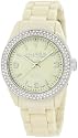 Haurex Italy Women's Montecarlo Ivory Polycarbonate Swarovski Watch White PC360DC1