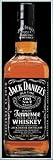 Midi Poster framed: Jack Daniels - Bottle (36 x 12 inches)