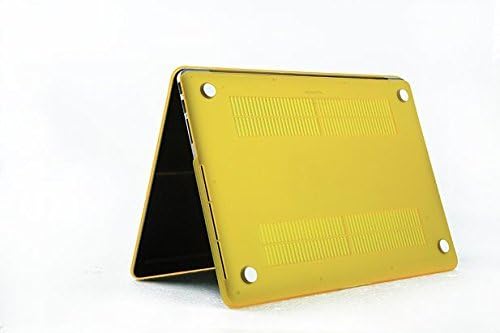 HYAIT 3-in-1 Ultra Slim Matt Hard Case + Keyboard Cover + Anti-dust Plugs For 13-inch Model A1425 / A1502 MacBook Pro (with 13.3-inch Retina Display) - Yellow