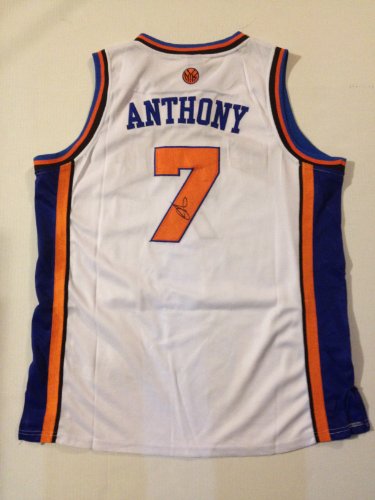 New York Knicks CARMELO ANTHONY Signed Autographed NBA Jersey COA