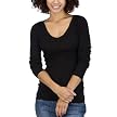 Mossimo Supply Co. Juniors V-Neck Raw Edge Printed Top - Ebony