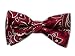 100% Silk Woven Burgundy Paisley Self-Tie Bow Tie