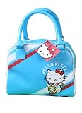 Hello Kitty 1980 Hello Kitty Playing Tennis Blue Bowler Bag