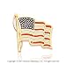 14k Yellow Gold Patriotic American Flag Tie Tack
