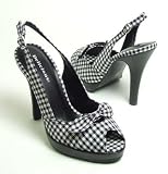 TYPE Women's Heel Black White Gingham