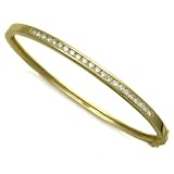14K Gold Channel Set Diamond Bangle